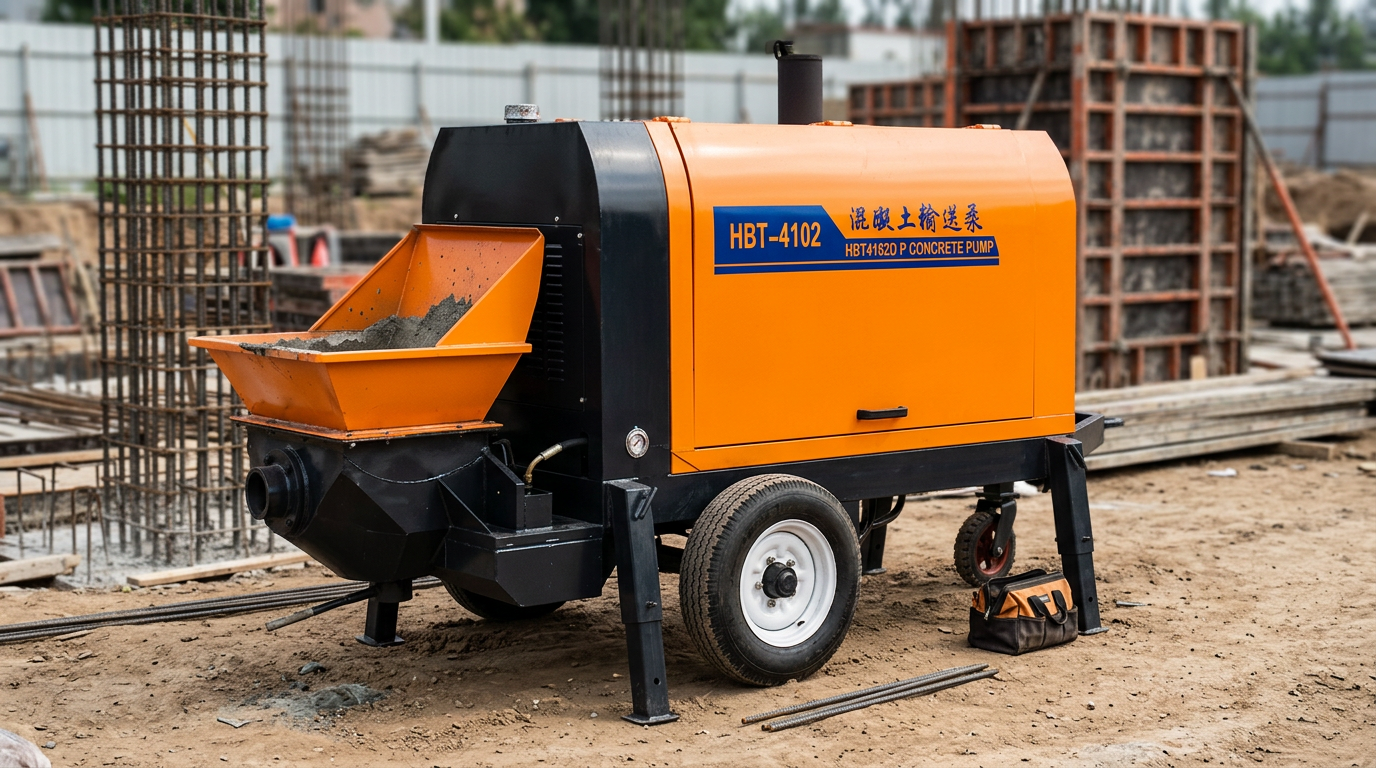 Bomba de concreto elétrica Modelo 40 em obra